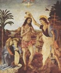 The Baptism of Christ by Verrocchio and da Vinci