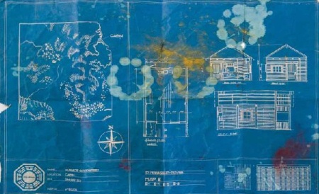 Jacobs cabin blueprint map LOST auction