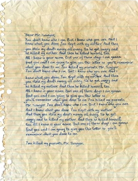 Sawyers letter LOST