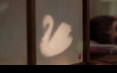 Swan on screen in Henry's room Once Upon a Time pilot LOST reference